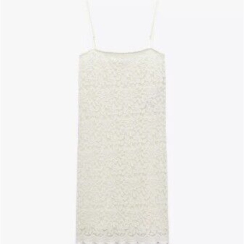 Zara Women's Cream Lace Dress